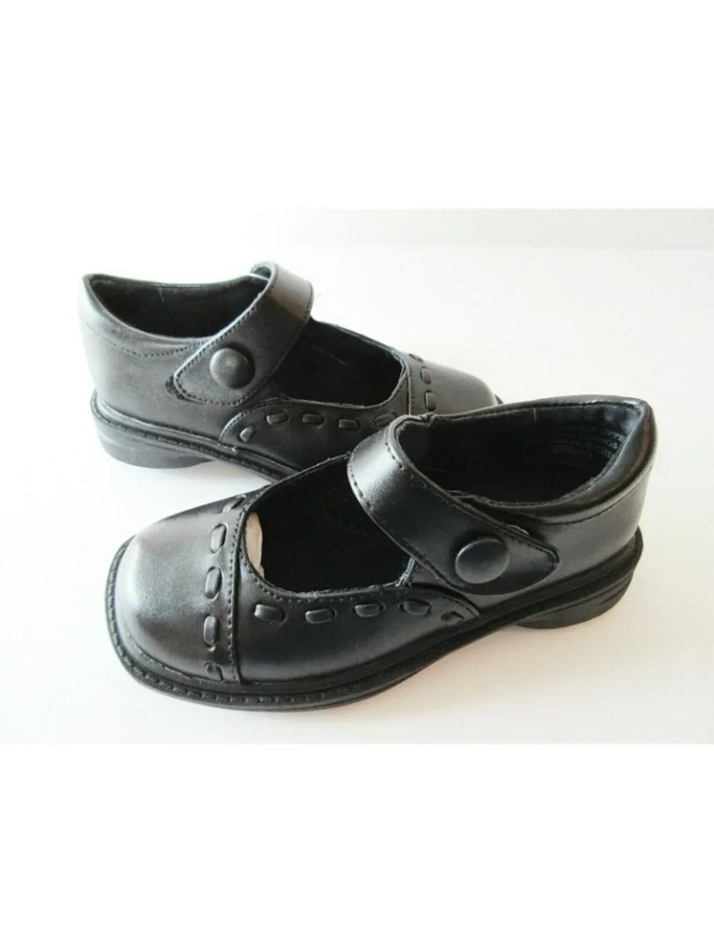 KLIX Black Leather Olenda Mary Janes School Shoes Girls Sz 8.5 M New